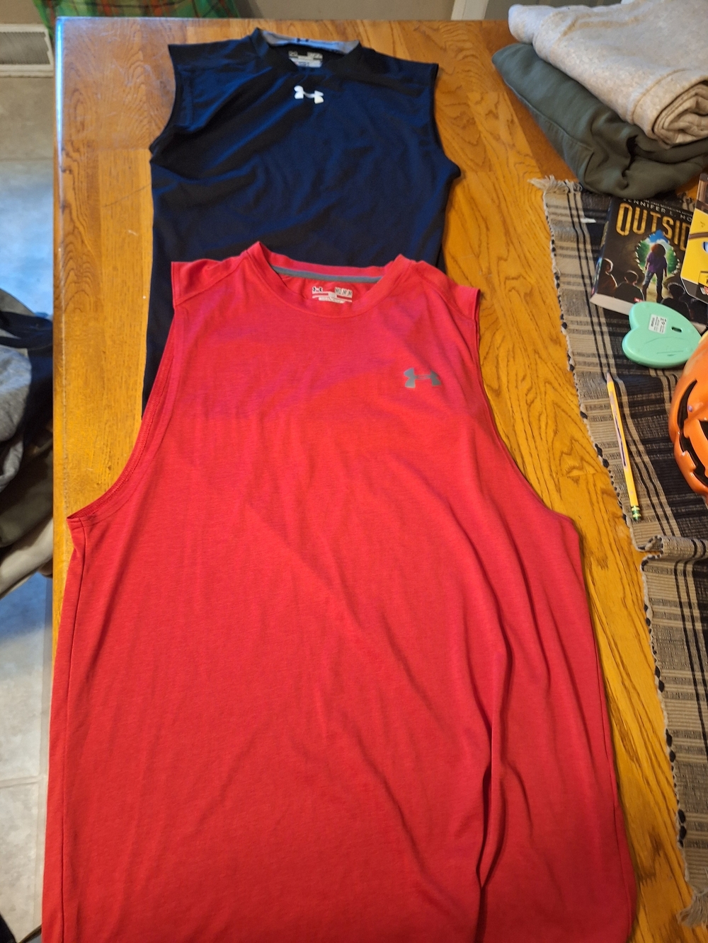 Under Armour Men’s Sleeveless Training Tanks - Red & Black